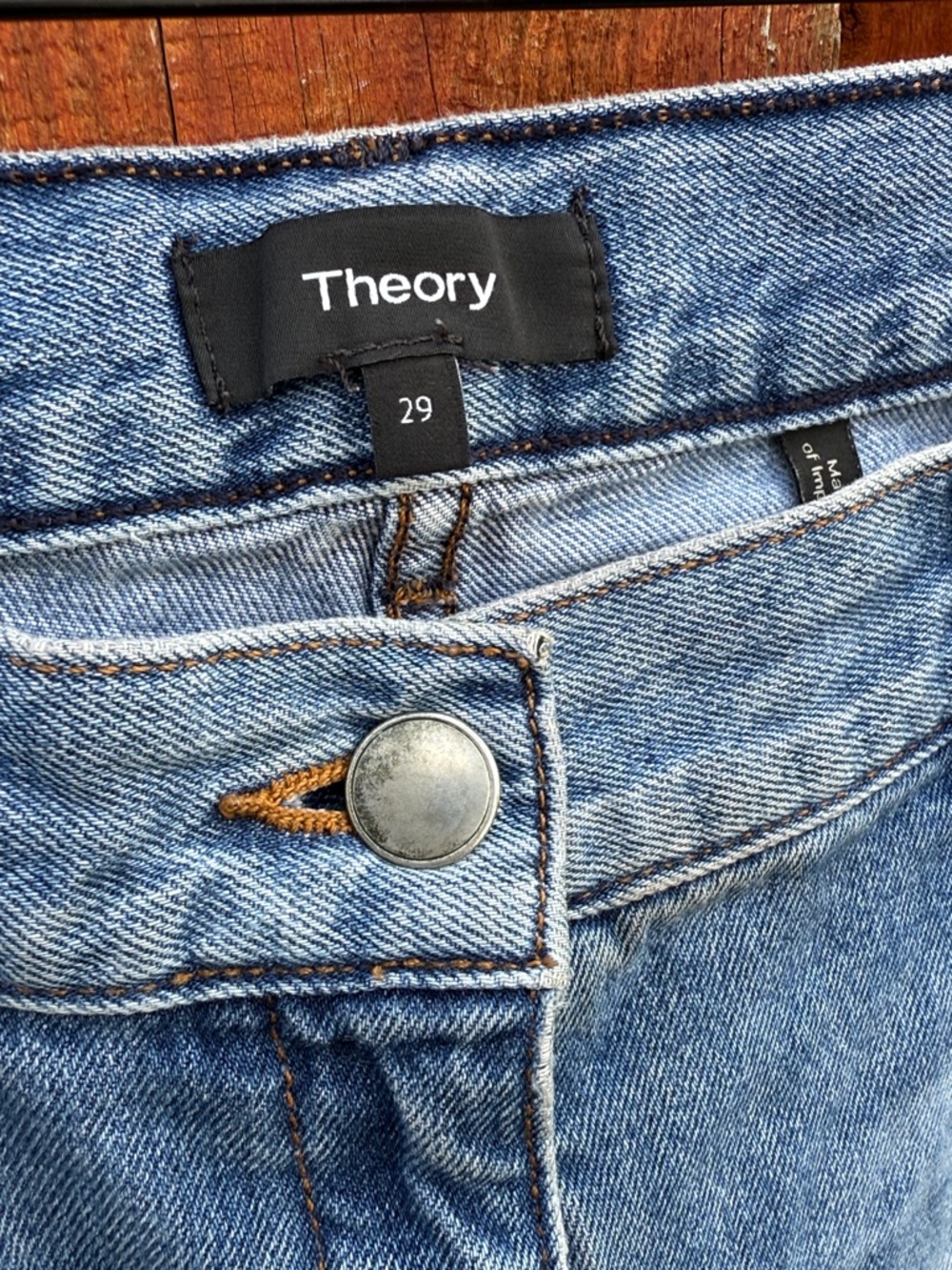 Theory Women's Straight-Leg Jeans in Light Blue Wash Size 29 - Picture 4 of 12